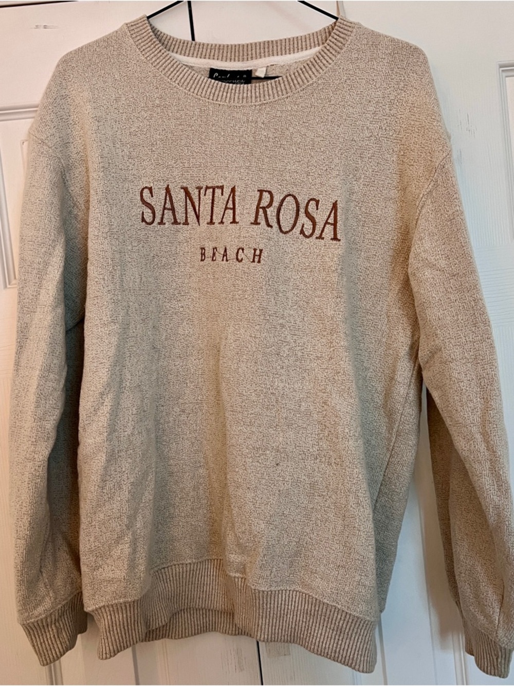 Santa Rosa Beach women’s L Cream Crewneck Sweatshirt